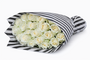 30 White Roses Bunch