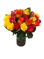 Mixed Roses 24 In A Vase