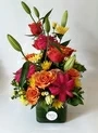 Cerise And Orange Arrangement