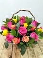 Mixed Roses 30 In A Basket